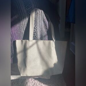 Bloomingdale’s Faux Snake Tote Bag